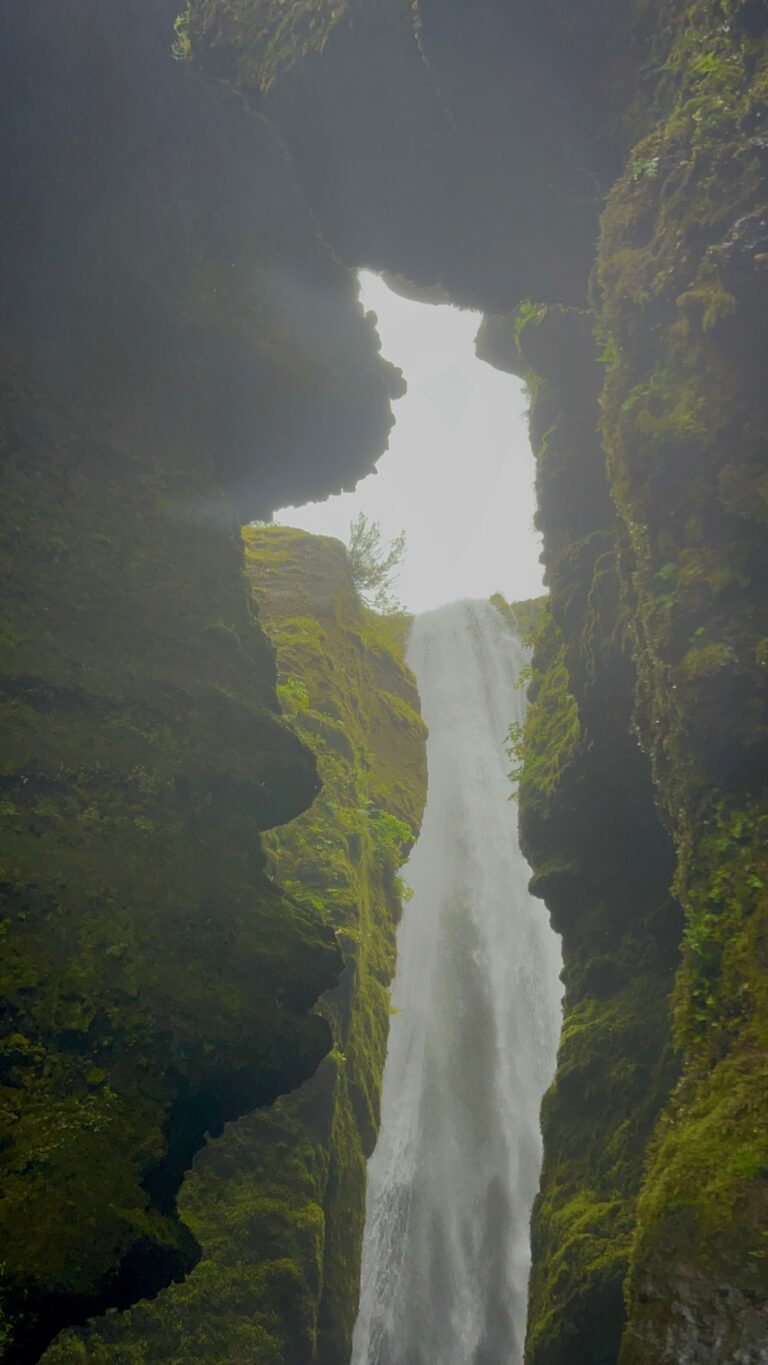 Photo of Gljúfrabúi foss through the canyon