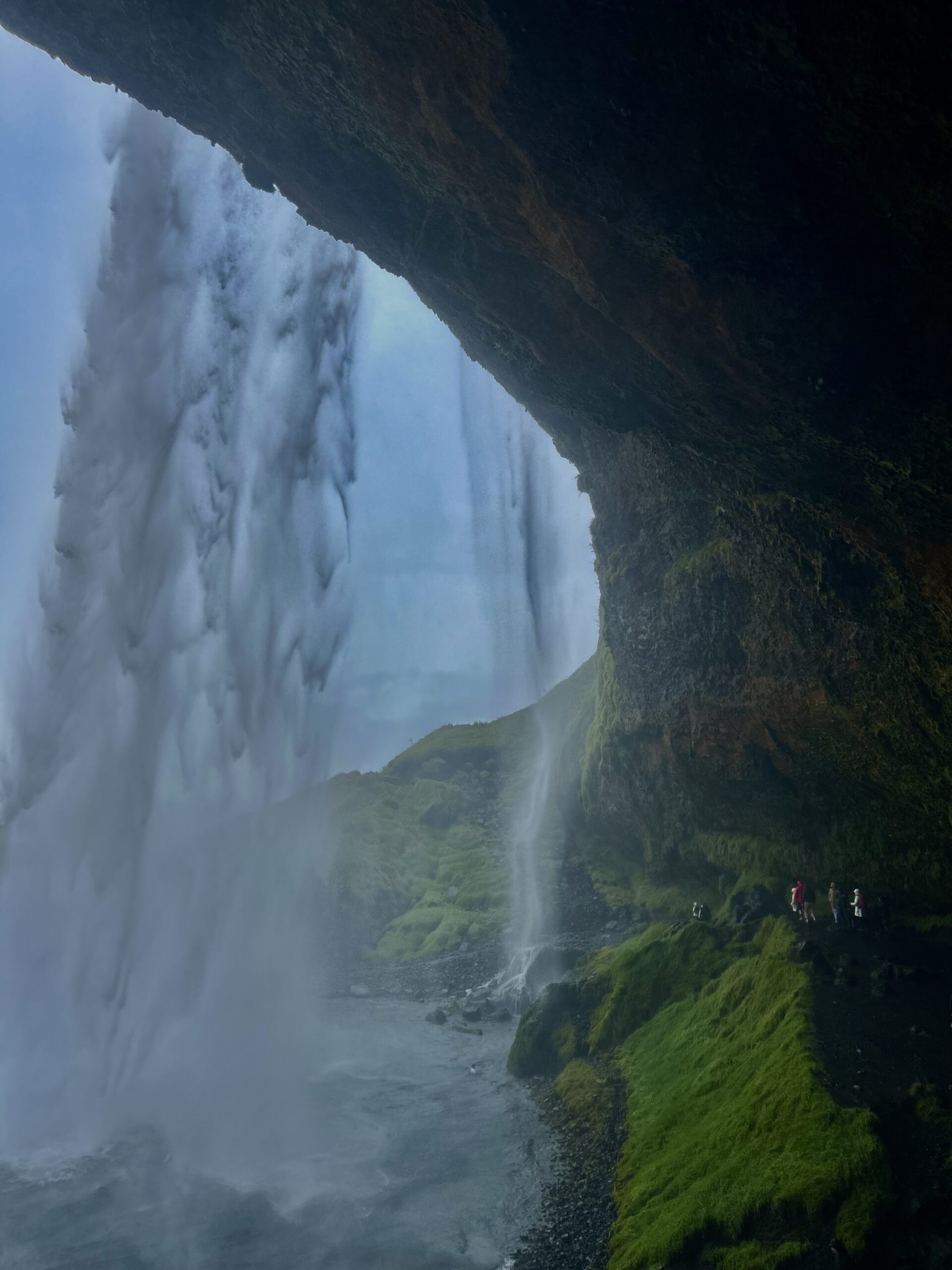 Behind Seljalandsfoss in Iceland