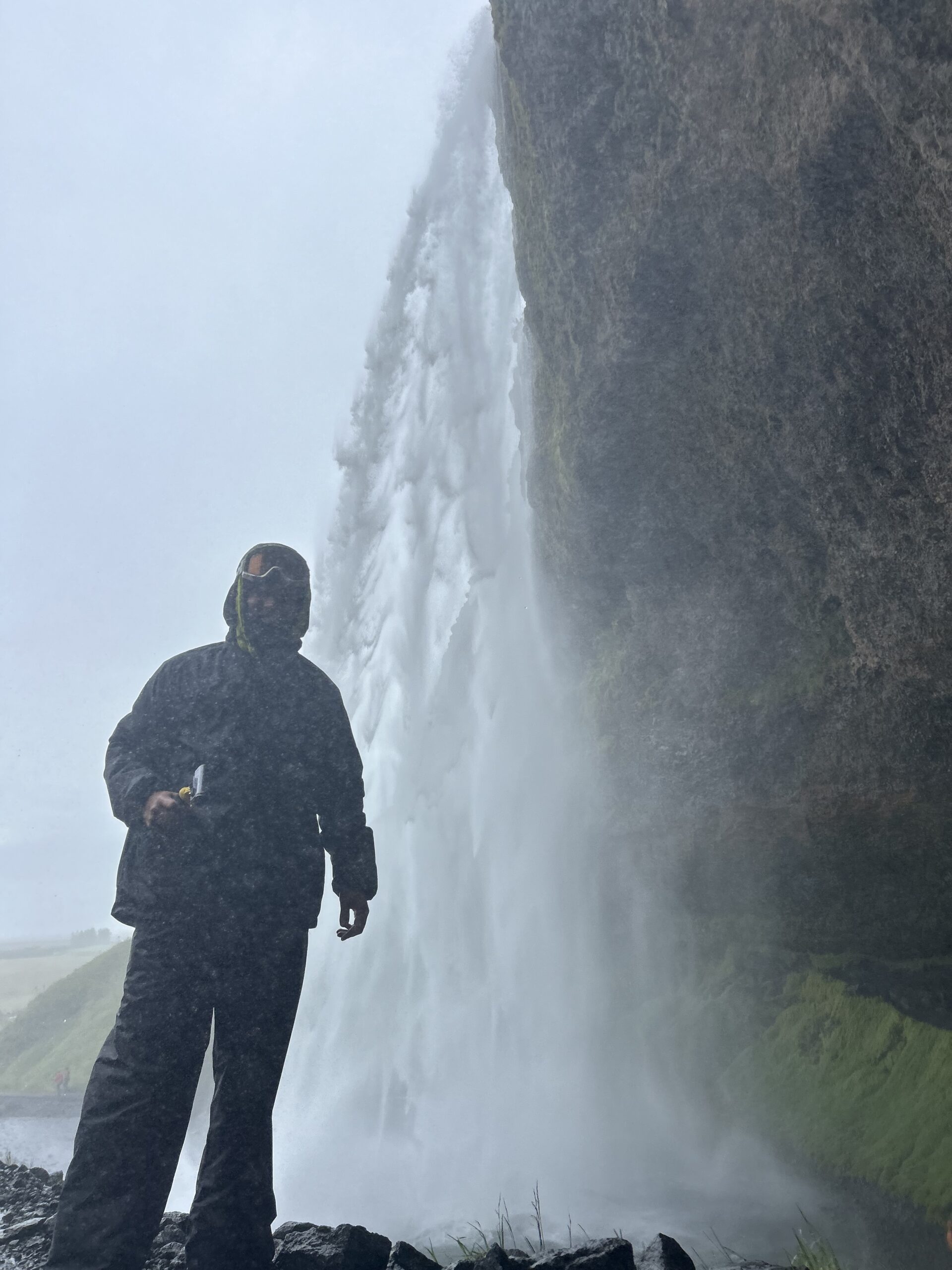 Seth Broersma standing behind Seljalandsfoss