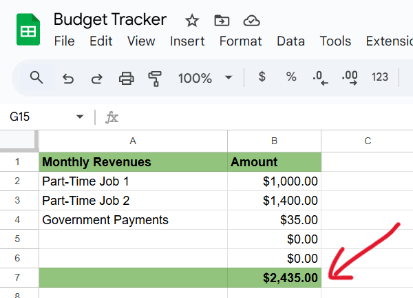 Step One of Seth's Budget Template Process