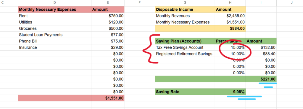 Step Four of Seth's Budget Template Process