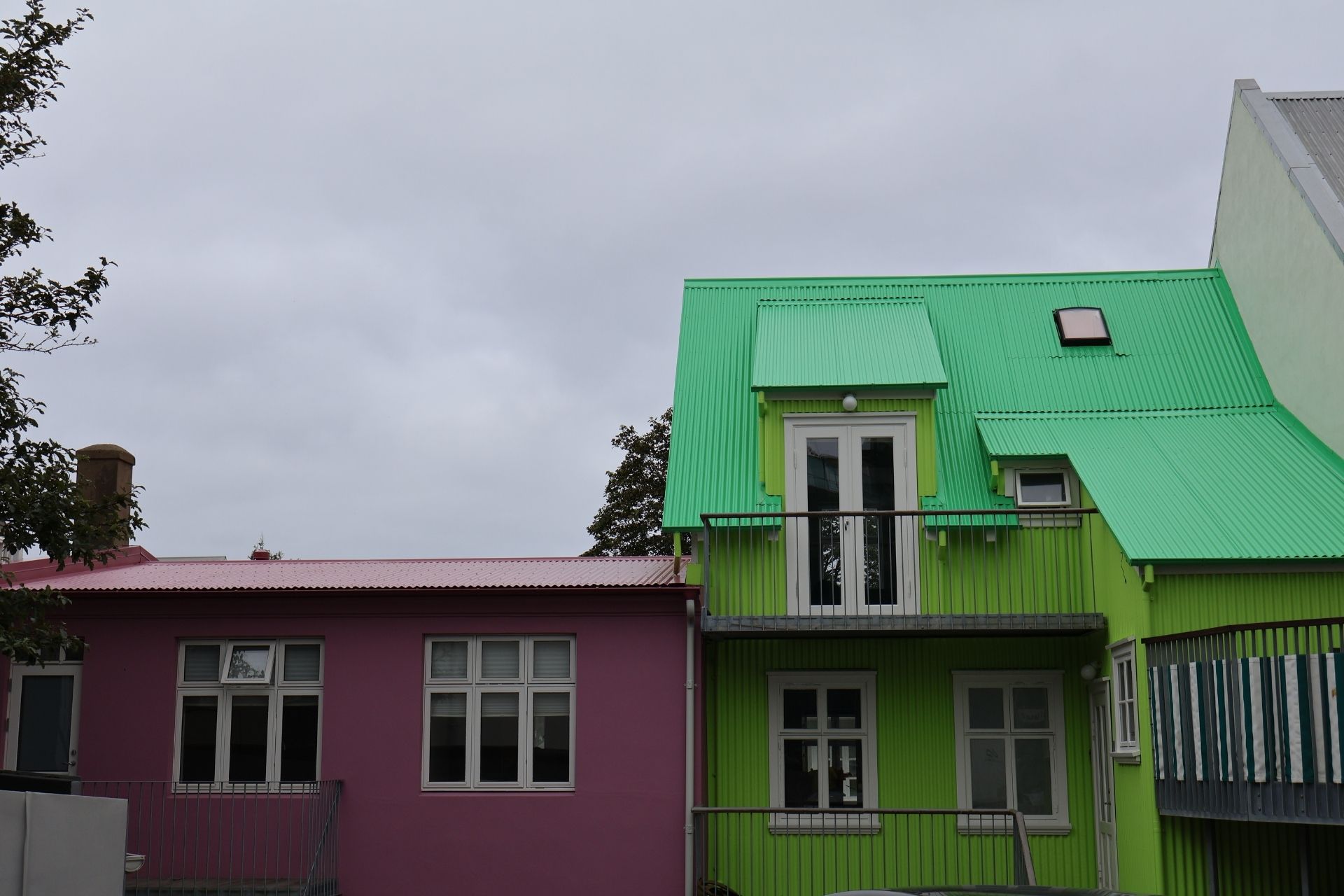 colorful houses downtown Reykjavik Iceland