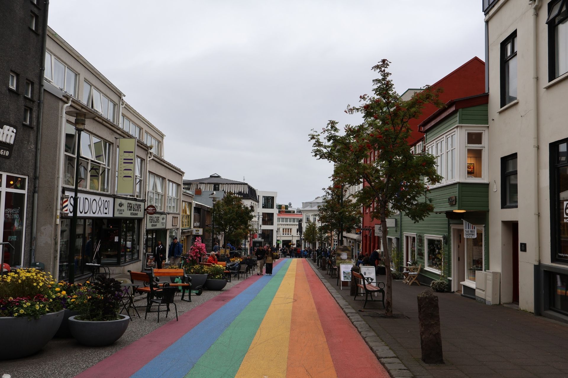 Rainbow Road in Reykjavik Iceland